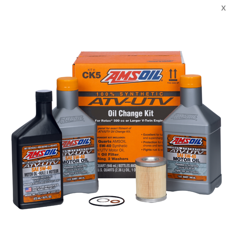 Kit Servicio Aceite Atv/Utv 5w-40 Atv Amsoil Can-Am Bicilindrico