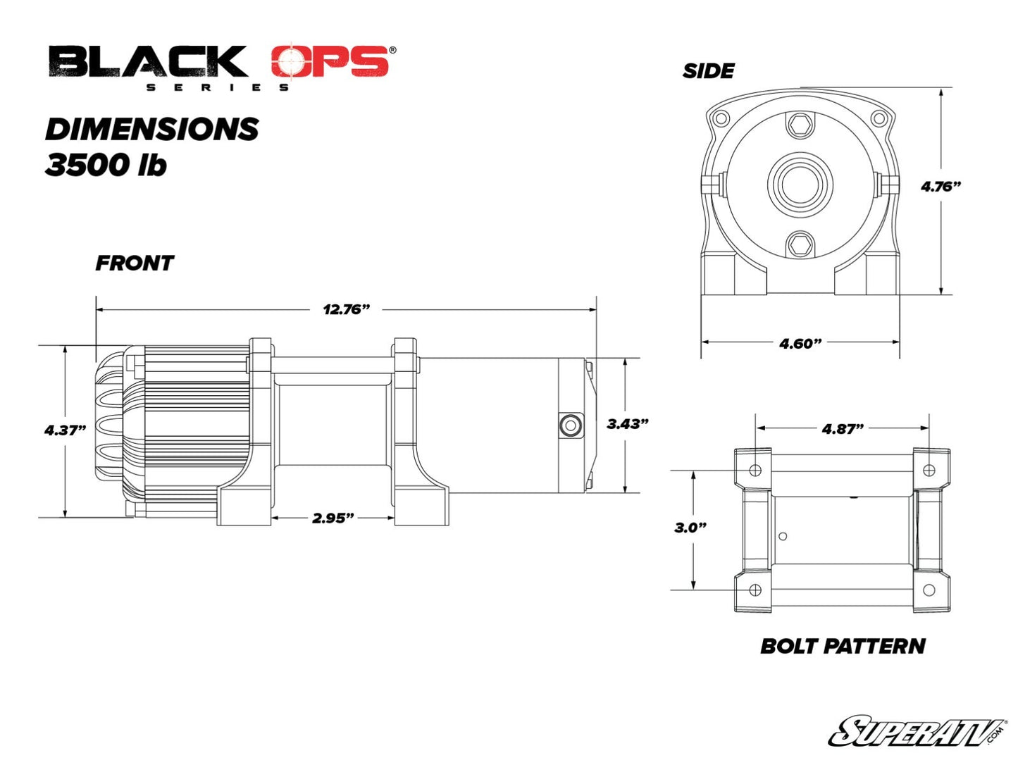 Winch Super LB ATV 2,500 Lb para Atv/UTv